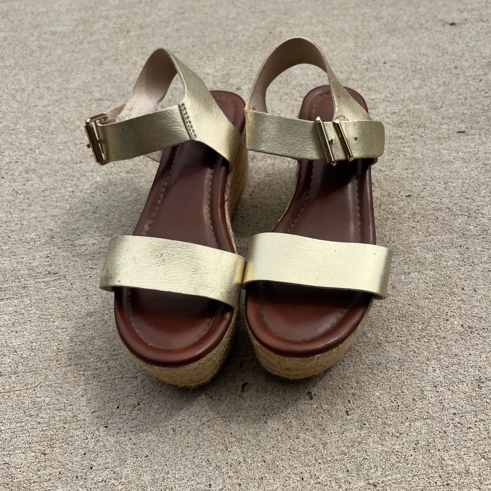 Target Gold Platform Wedge Sandals